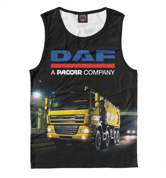 Майка для мальчика с изображением DAF цвета Белый