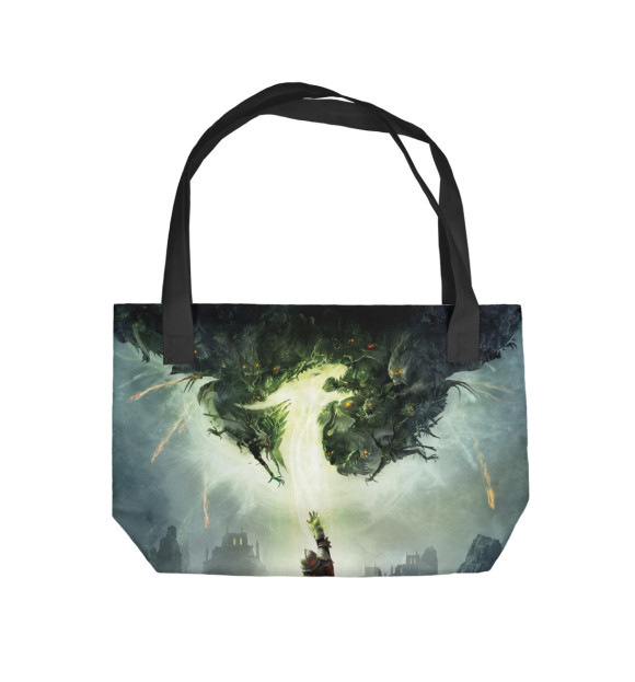 Пляжная сумка с изображением Dragon Age Inquisition цвета 