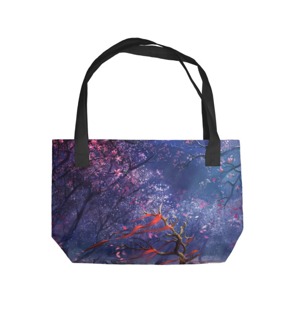 Пляжная сумка с изображением Ясеневый лес цвета 