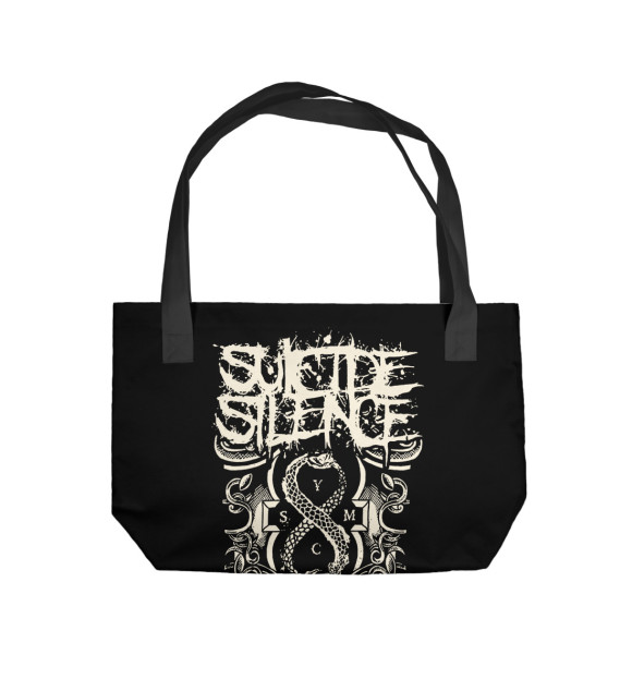 Пляжная сумка с изображением Suicide Silence цвета 