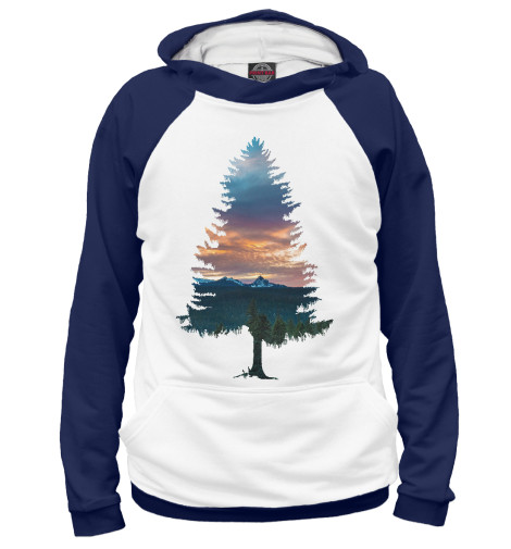 

Худи Print Bar, Белый, Дерево