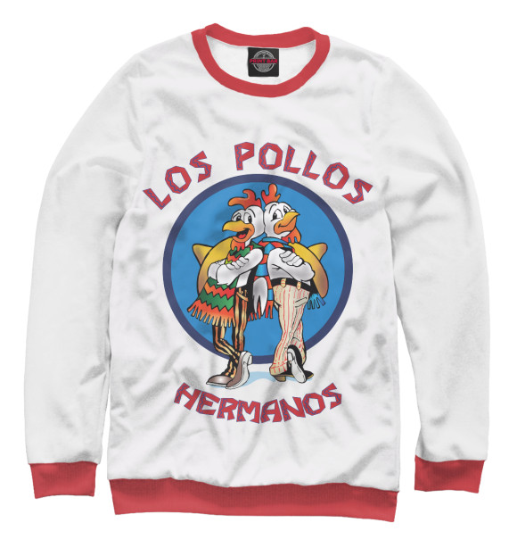 Женский свитшот с изображением Los Pollos Hermanos цвета Белый
