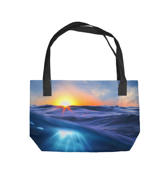 Пляжная сумка с изображением Волна цвета 