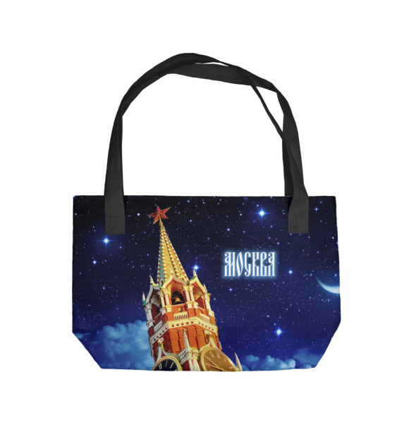 Пляжная сумка с изображением Спасская башня цвета 