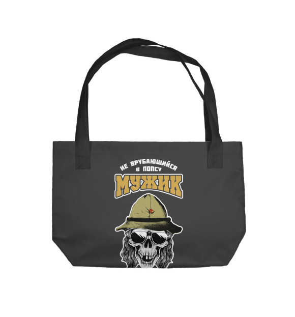 Пляжная сумка с изображением Мужик 1974 цвета 