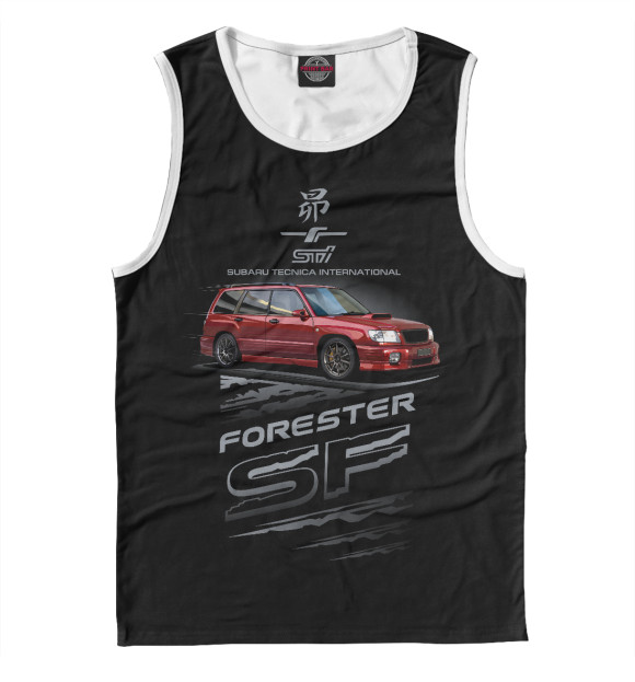 Мужская майка с изображением Forester sf3 цвета Белый