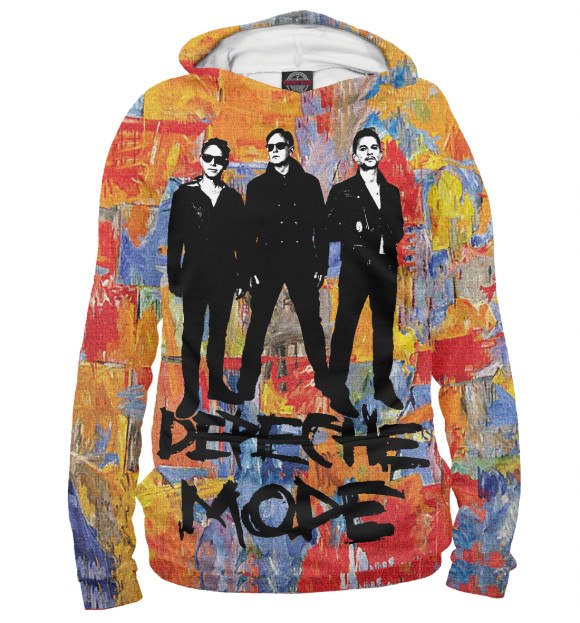 Женское худи с изображением Depeche Mode цвета Белый
