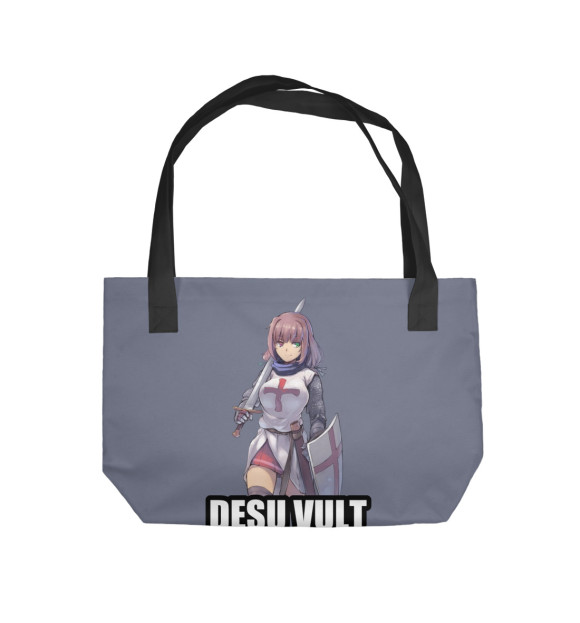Пляжная сумка с изображением DESU VULT цвета 