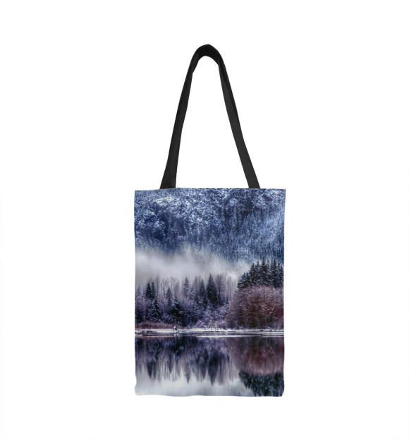 Сумка-шоппер с изображением Горное озеро цвета 