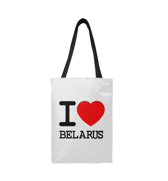 Сумка-шоппер с изображением Я люблю Беларусь цвета 