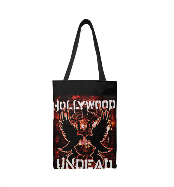 Сумка-шоппер с изображением Hollywood Undead цвета 