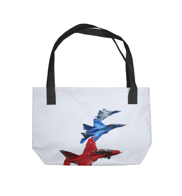 Пляжная сумка с изображением Авиатриколор цвета 