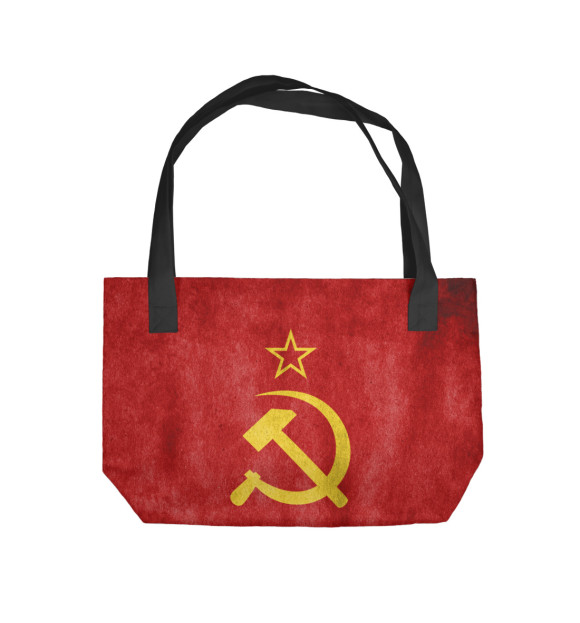 Пляжная сумка с изображением Флаг СССР цвета 