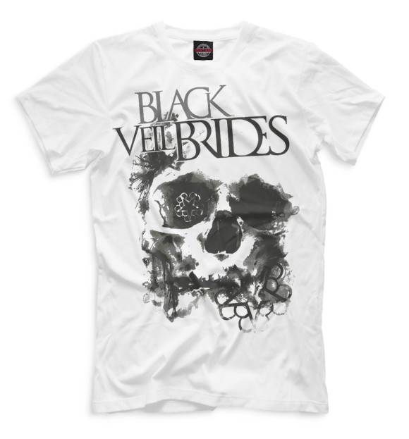 Мужская футболка с изображением Black Veil Brides цвета Белый