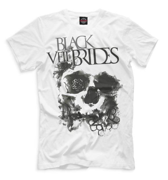 Мужская футболка с притом Black Veil Brides цвета Белый Мужская футболка с изображением Black Veil Brides цвета Белый