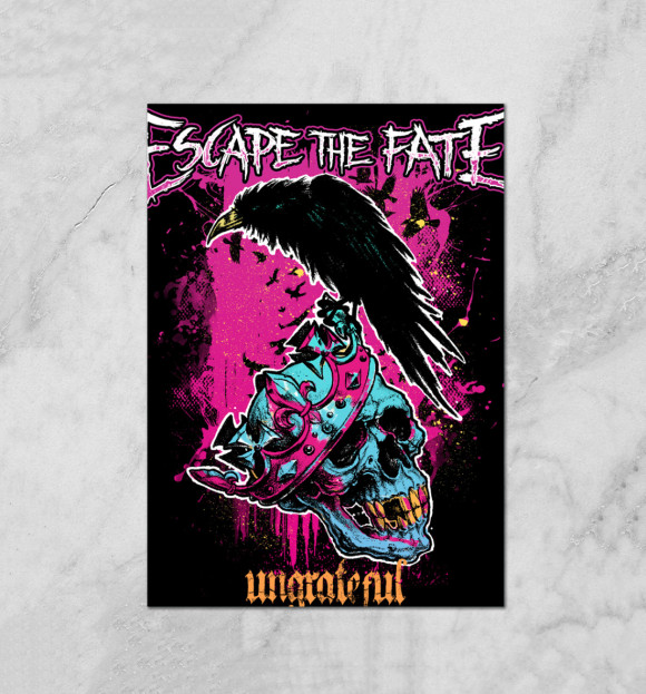 Плакат с изображением Escape The Fate цвета Белый