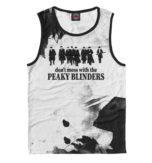 Мужская майка с изображением Острые козырьки цвета Белый