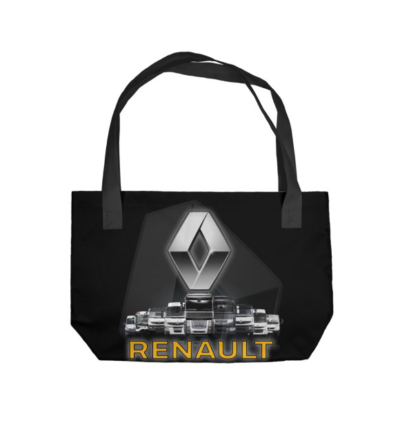 Пляжная сумка с изображением RENAULT. Моя жизнь - мои правила! цвета 