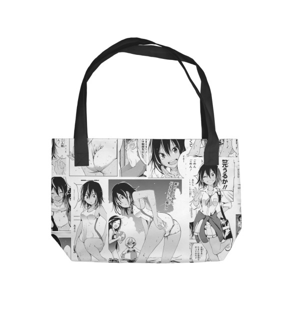 Пляжная сумка с изображением Anime цвета 