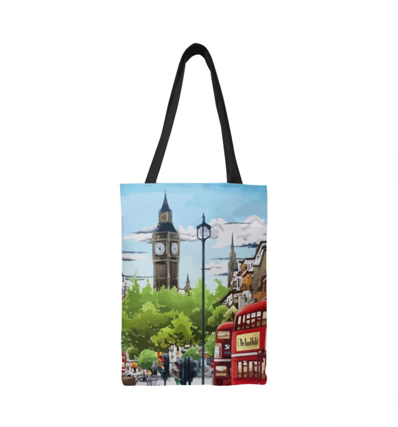 Сумка-шоппер с изображением Улицы Лондона цвета 