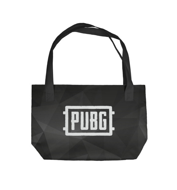 Пляжная сумка с изображением PUBG Black Abstract 2 цвета 