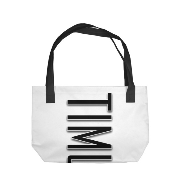 Пляжная сумка с изображением Timur-black цвета 