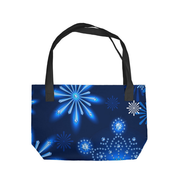 Пляжная сумка с изображением Снежинки цвета 