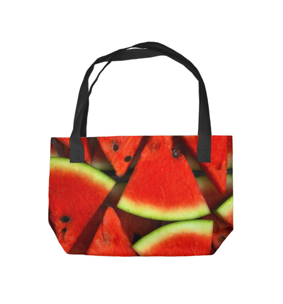 Пляжная сумка с изображением Арбуз цвета 
