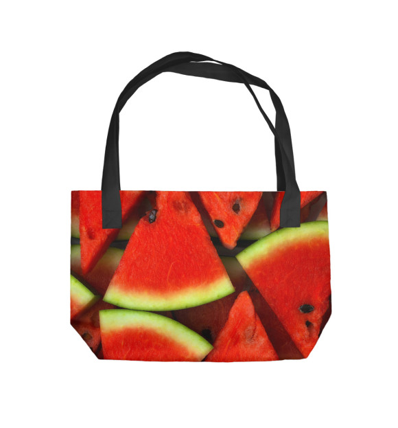 Пляжная сумка с изображением Арбуз цвета 