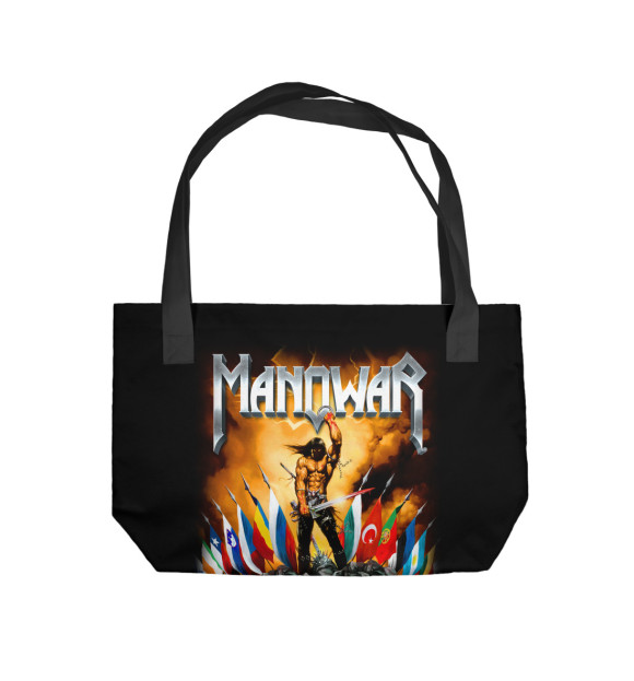 Пляжная сумка с изображением Manowar цвета 