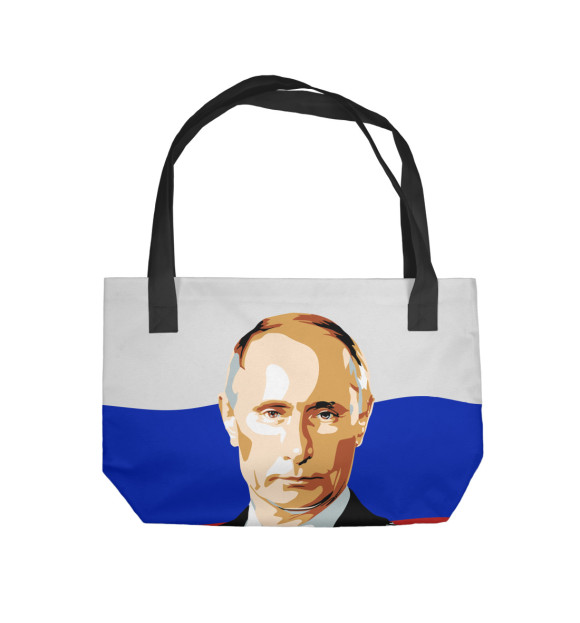 Пляжная сумка с изображением Путин цвета 
