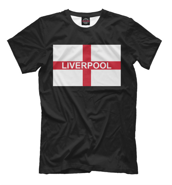 Мужская футболка с изображением Ливерпуль цвета Черный