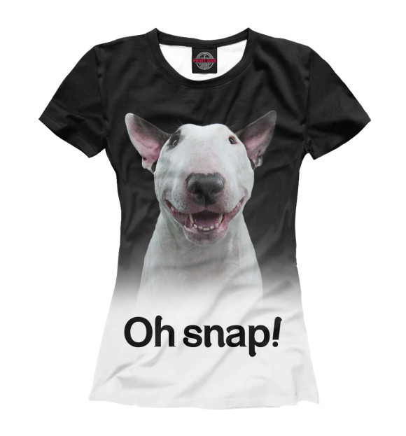 Женская футболка с изображением Oh snap! цвета Белый