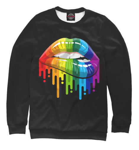 

Свитшоты Print Bar, Белый, Rainbow Lips
