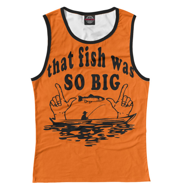 Майка для девочки с изображением That fish was so big цвета Белый