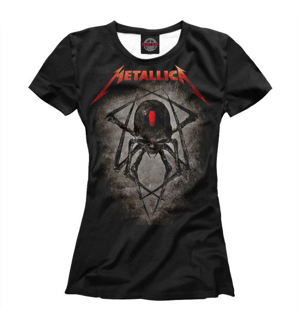 Женская футболка с изображением Metallica Band цвета Белый