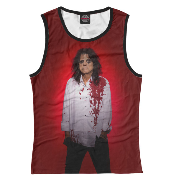 Майка для девочки с изображением Alice Cooper цвета Белый