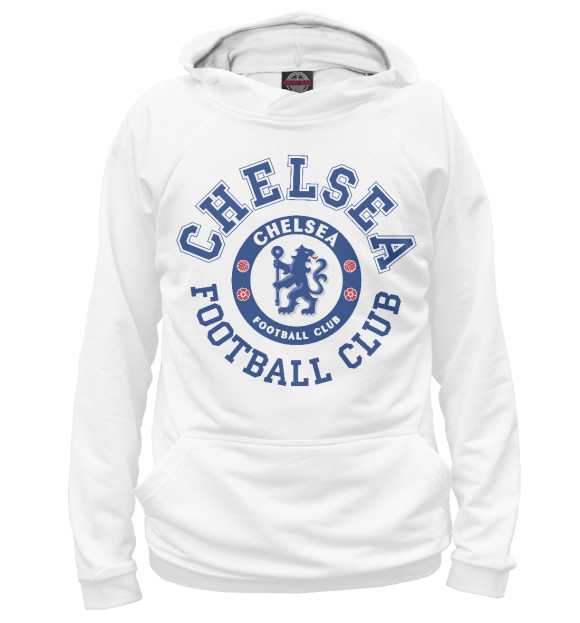 Мужское худи с изображением Chelsea FC цвета Белый