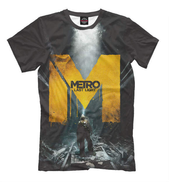Мужская футболка с изображением Metro last light цвета Молочно-белый