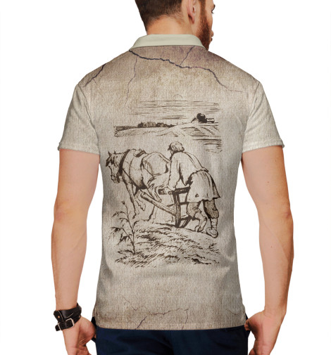 

Поло Print Bar, Белый, Лев Толстой