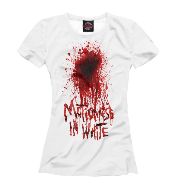 Женская футболка с изображением Motionless In White цвета Белый