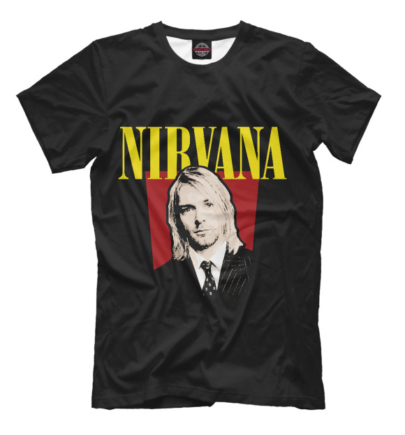 Мужская футболка с изображением Nirvana цвета Белый