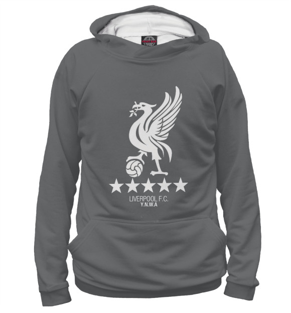 Женское худи с изображением FC Liverpool цвета Белый