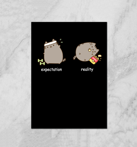 Плакат с притом reality цвета Белый Плакат с изображением reality цвета Белый