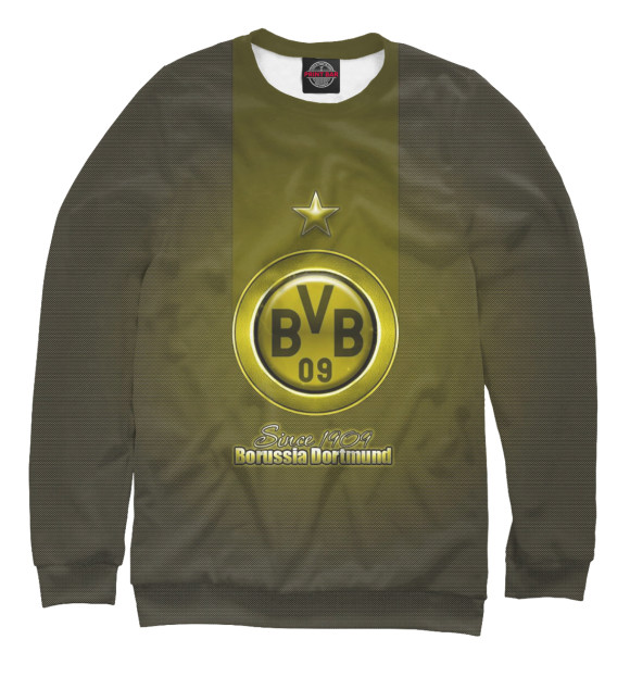 Женский свитшот с изображением Borussia Dortmund цвета Белый