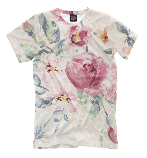 

Футболки Print Bar, Бежевый, Крупные цветы