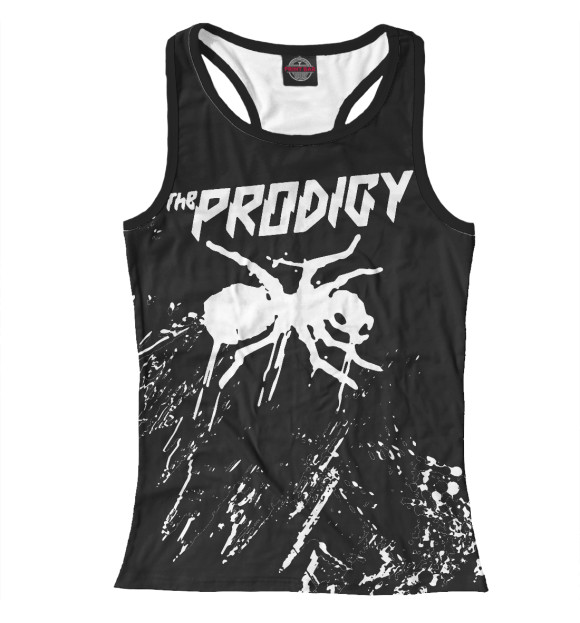 Женская майка-борцовка с притом The Prodigy цвета Белый Женская майка-борцовка с изображением The Prodigy цвета Белый