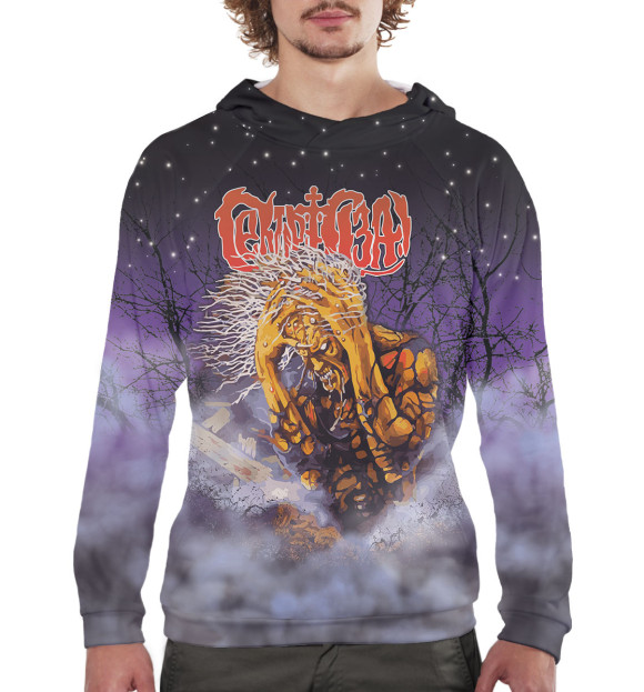 Мужское худи с изображением Сектор Газа цвета Белый