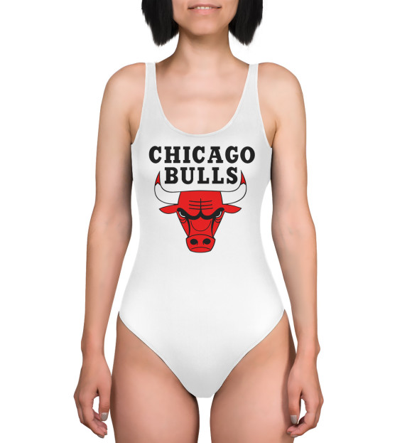 Купальник-боди с изображением CHICAGO BULLS цвета 