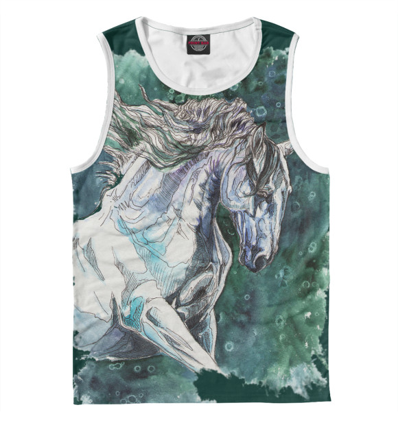 Майка для мальчика с притом Липициан цвета Белый Майка для мальчика с изображением Липициан цвета Белый